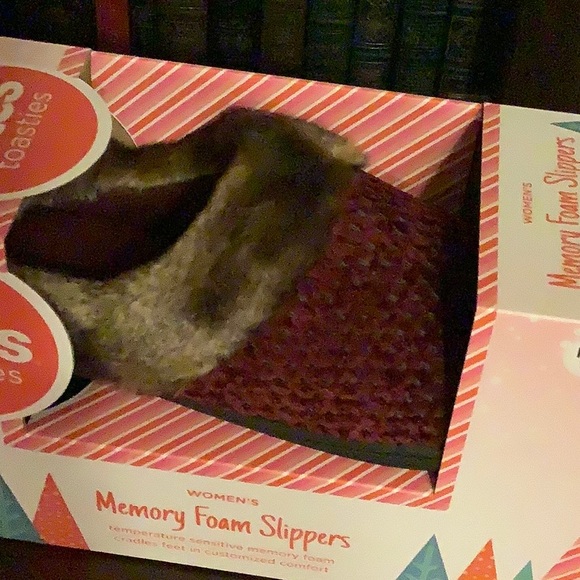 Totes Toasties Women's Memory Foam Chenille Slippers Medium 7-8, Color Henna - Picture 6 of 6